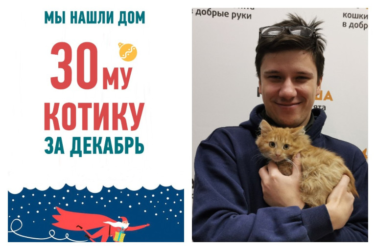 Старший друг и заботливый хозяин появился у котенка Петуса!