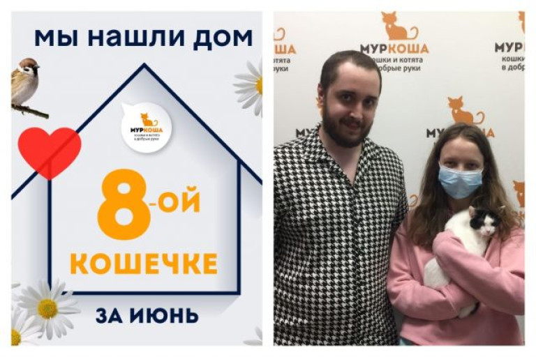 Кошечка Чудушко отправилась домой!